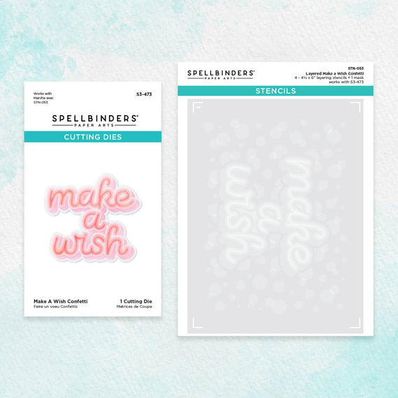 Make a Wish Confetti Stencil and Die Set from the Layered Stencils Collection