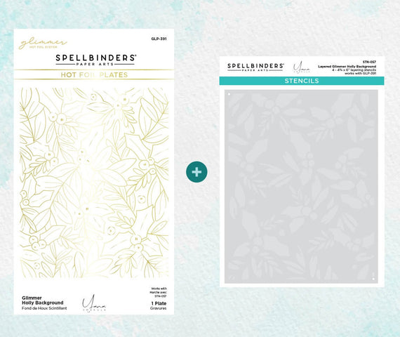 Glimmer Holly Background Bundle from the De-Light-Ful Christmas Collection by Yana Smakula