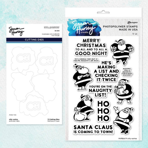 Silly Santas Stamp & Die Bundle by Simon Hurley