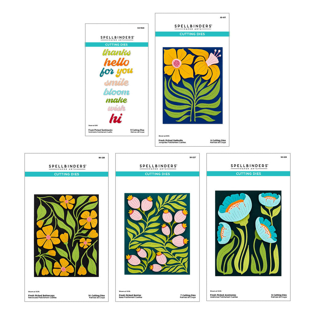 Spellbinders Vivid Blooms Matrice de découpe gravée de la collection Vivid Expressions Spellbinders Vivid Blooms Matrice de découpe gravée de la collection Vivid Expressions