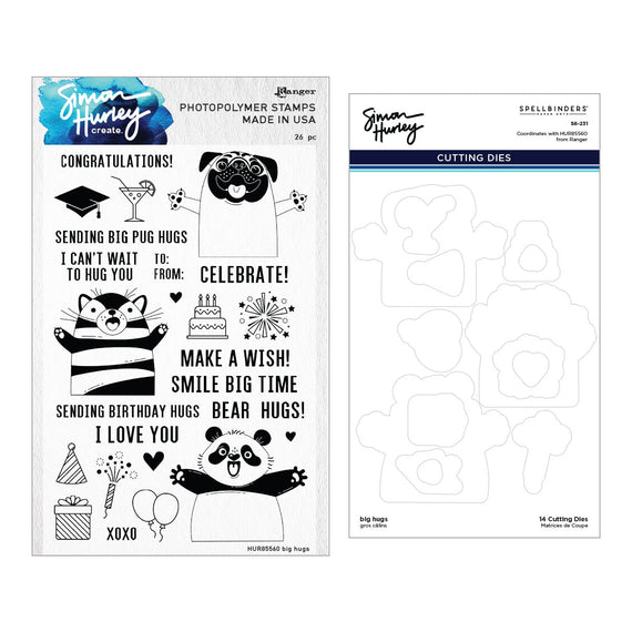 Big Hugs Stamp and Die Bundle by Simon Hurley