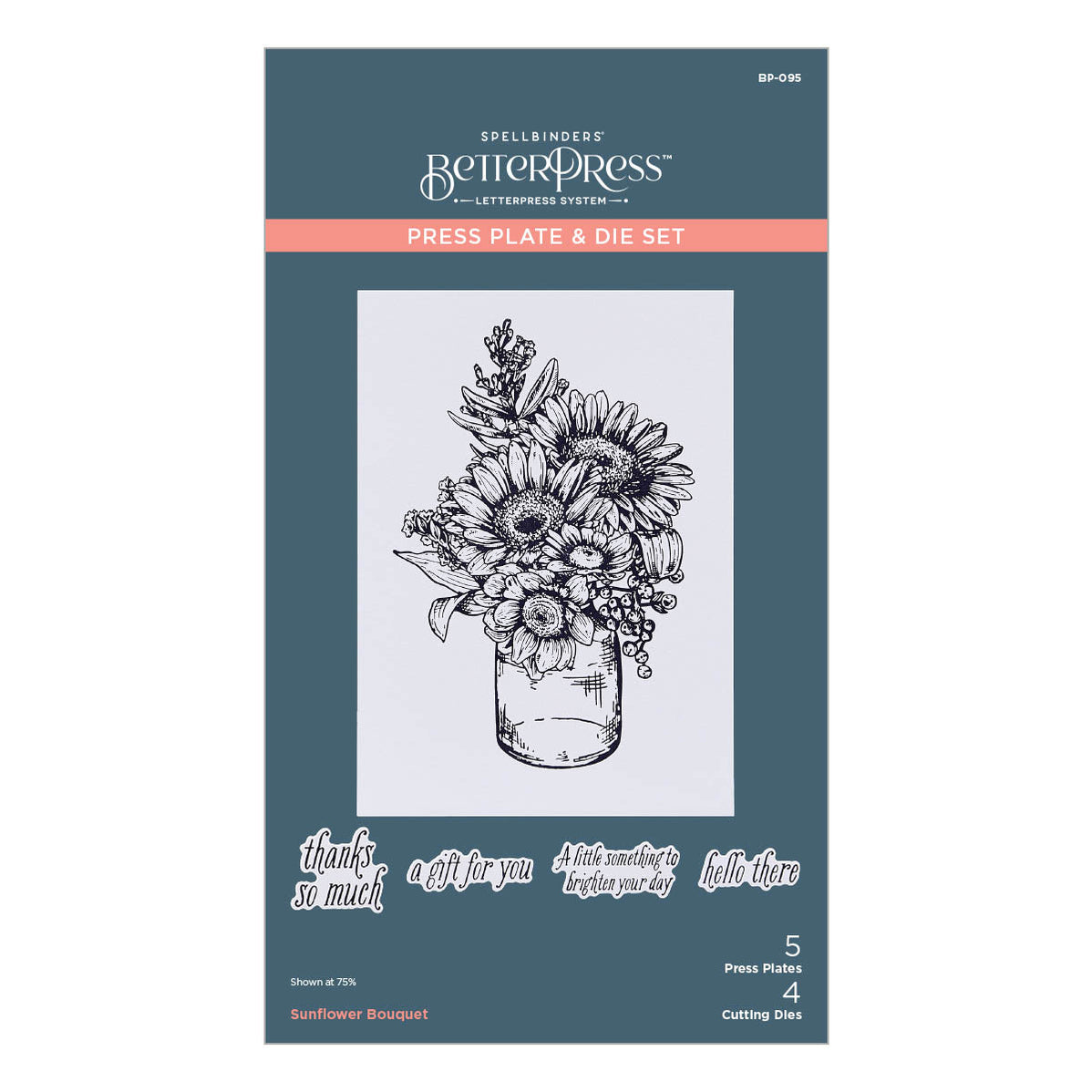 Sunflower Bouquet Press Plate & Die Set from the Serenade of Autumn