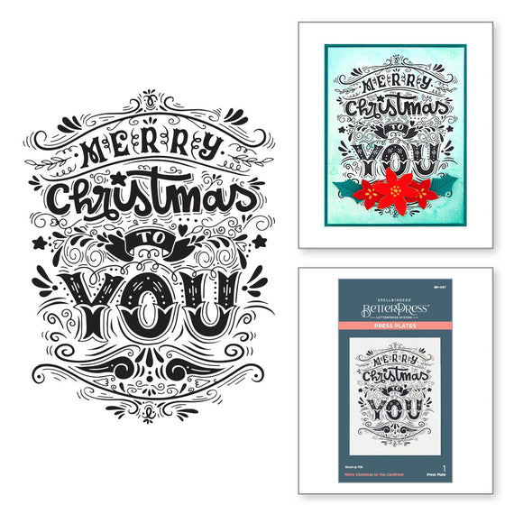 Spellbinders Exclusive: Merry Christmas to You Cardfront Press Plate