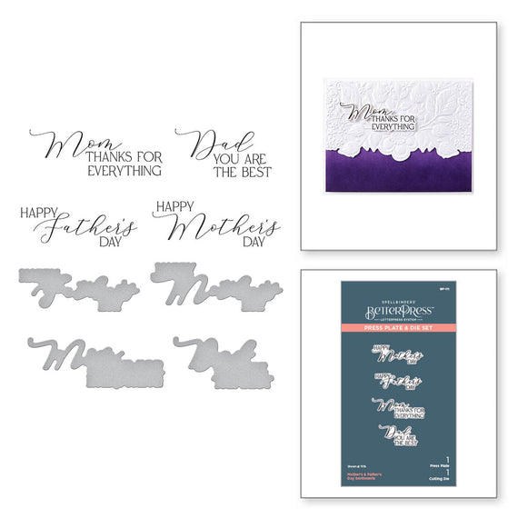 Mother's & Father's Day Sentiments Press Plate