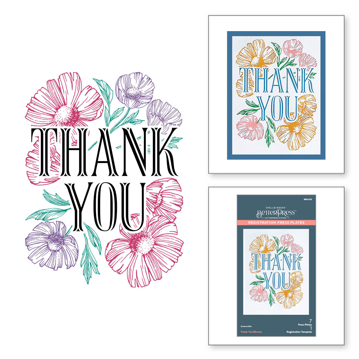 Thank You Blooms Registration Press Plates From The BetterPress Place thank-you-blooms-registration-press-plates-from-the-betterpress-place