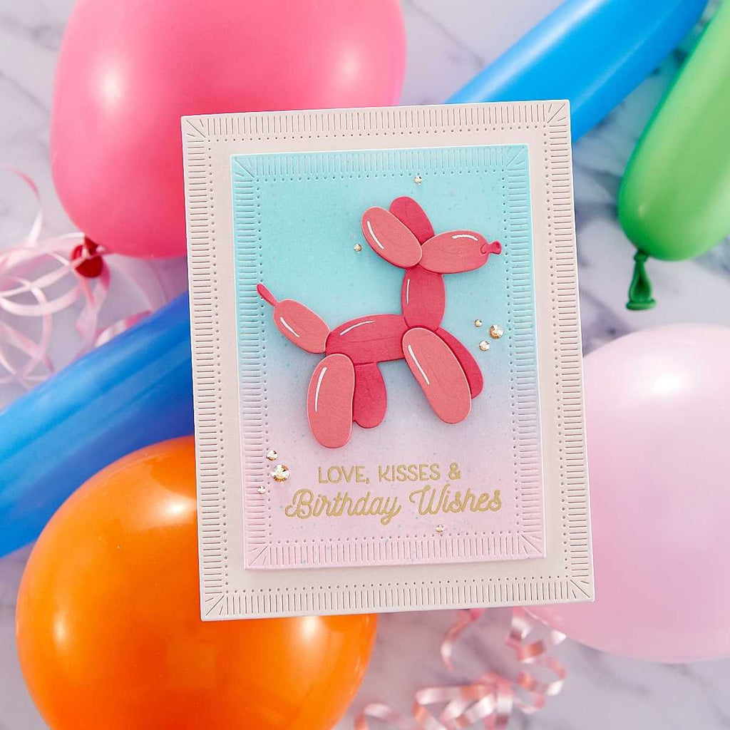Balloon Party Animal Etched Dies from the Birthday Celebrations Collection (S3-450) lifestyle example card. 