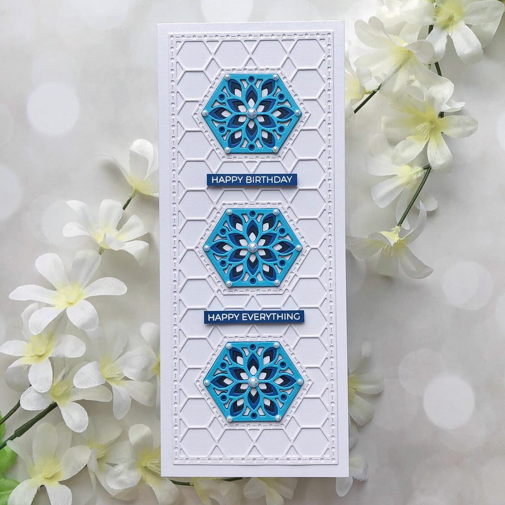 Hex Kaleidoscope Slimline - Large Die of the Month (DOML-AUG21) Card Project 8