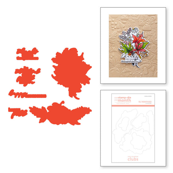 Fall Thoughtfulness Die Set- (Dies Only) Coordinates with Clear Stamp of the Month