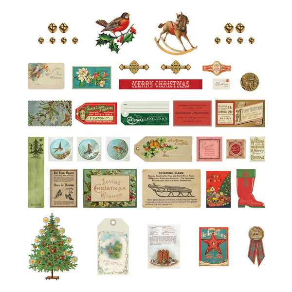 Jingle Bells Miscellany Printed Die Cuts from the Christmas Flea Market Finds Collection by Cathe Holden product image 1
