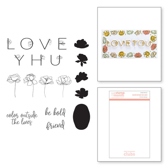 Color Outside the Lines - Clear Stamp of the Month
