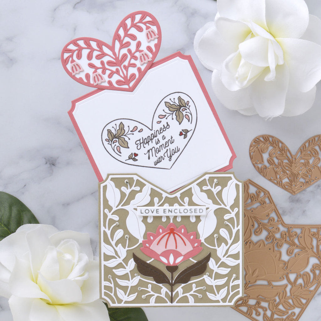 One Love, One Heart - Clear Stamp of the Month (CSOM-JAN22) featuring Large Die of the Month  a Pocket Full of Love