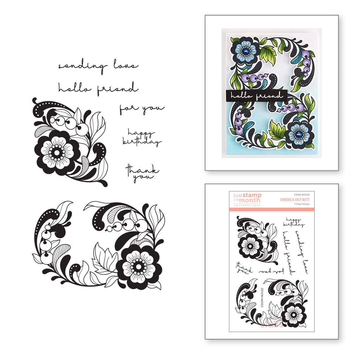 Diamond & Arch Motif | Clear Stamp of the Month – Spellbinders UK
