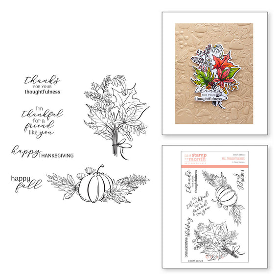Fall Thoughtfulness - Clear Stamp of the Month