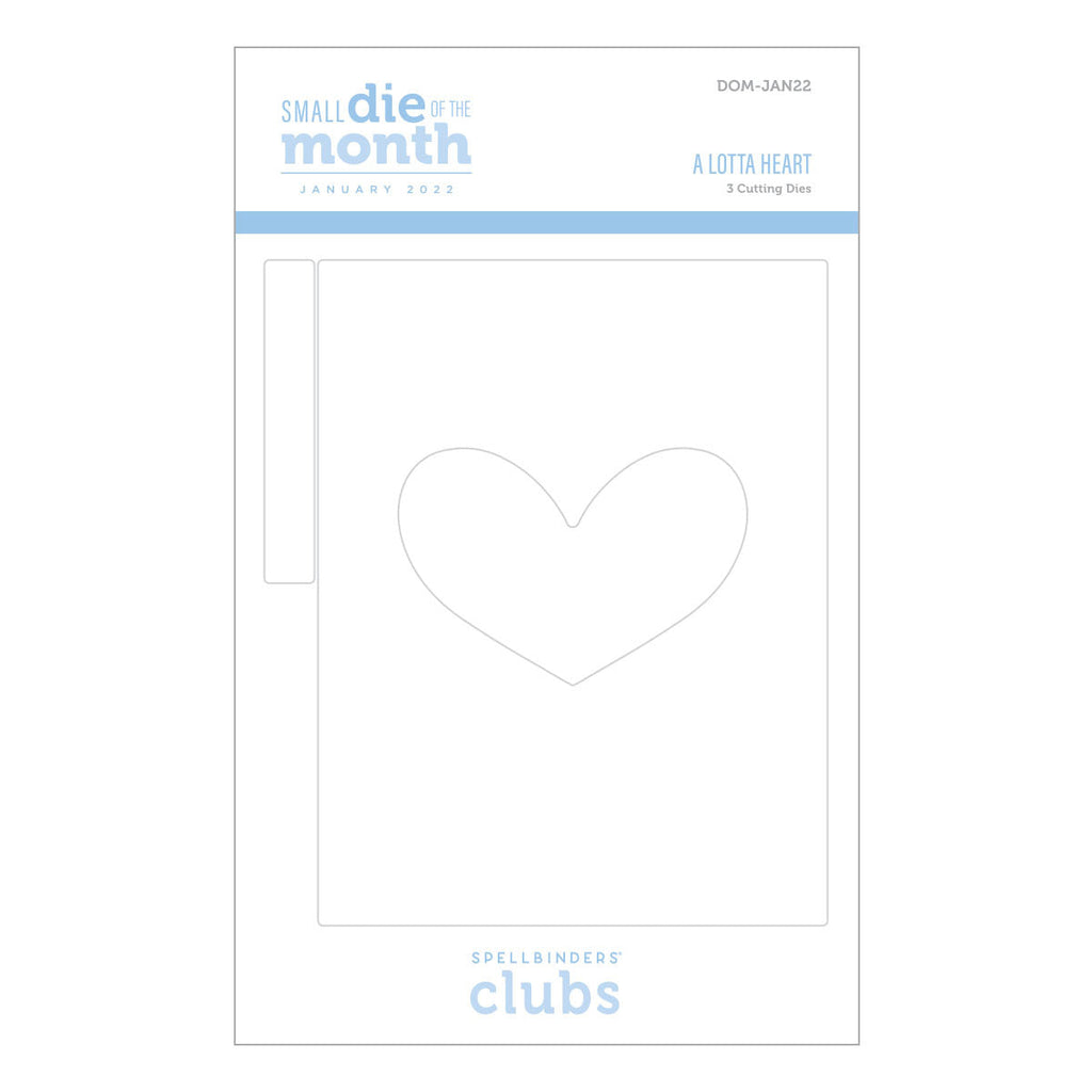 A Lotta Heart- Small Die of the Month (DOM-JAN22) packaging outline. 