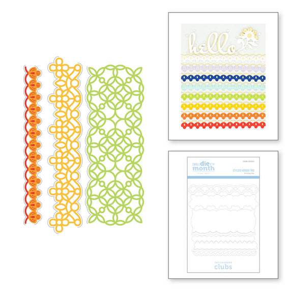 Stylized Border Trio - Small Die of the Month