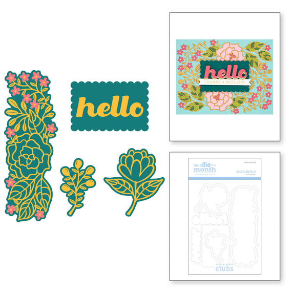 Build a Card Hello - Small Die of the Month