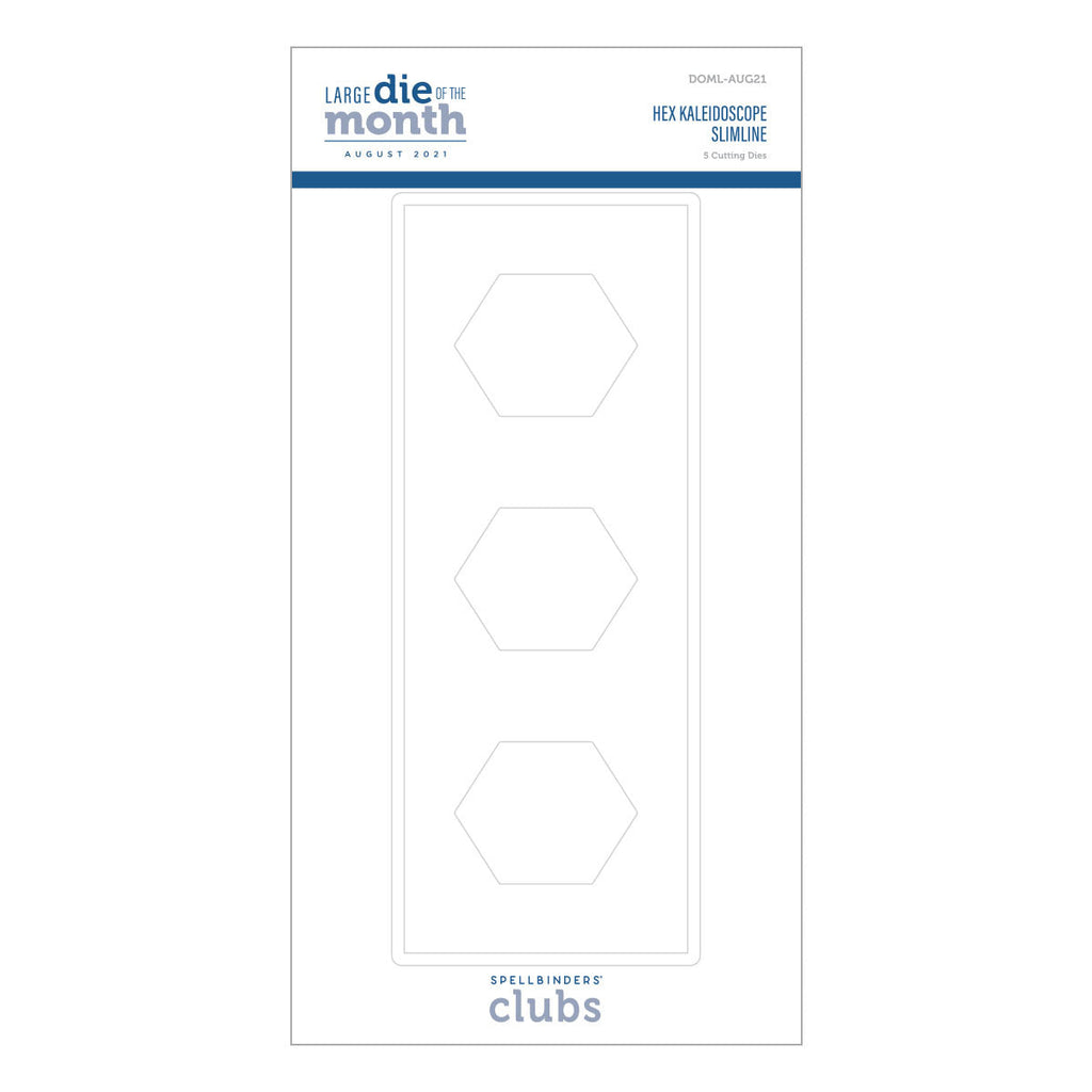 Hex Kaleidoscope Slimline - Large Die of the Month (DOML-AUG21) Product Packaging