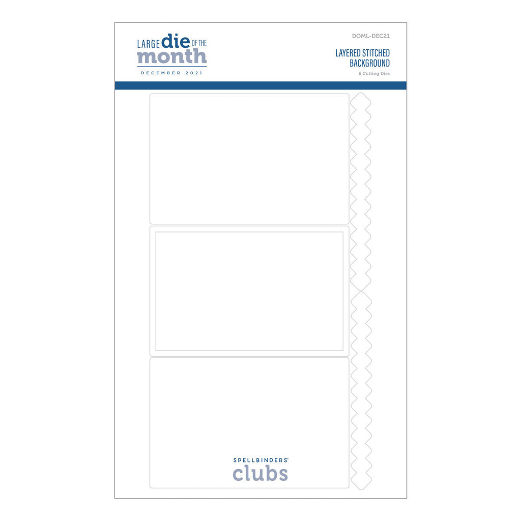 Layered Stitch Background - Large Die of the Month (DOML-DEC21) packaging