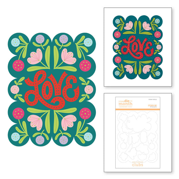 Stitched Love- Stitching Die of the Month