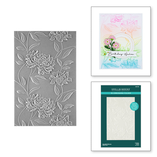 Beautiful Blooms 3D Embossing Folder (E3D-026) combo product image.