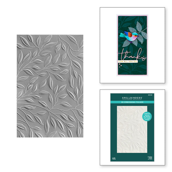 Leafy 3D Embossing Folder (E3D-030) combo product image.