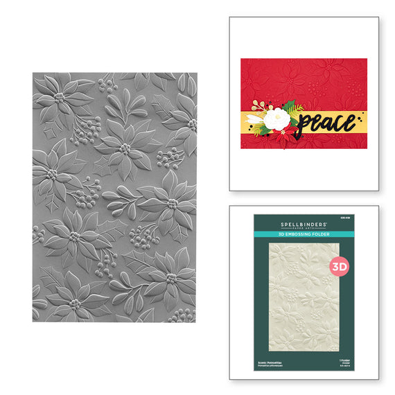 Scenic Poinsettias 3D Embossing Folder