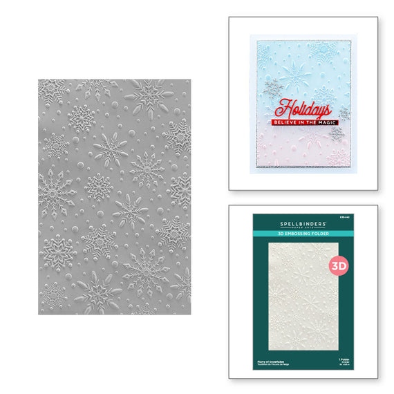Flurry of Snowflakes 3D Embossing Folder