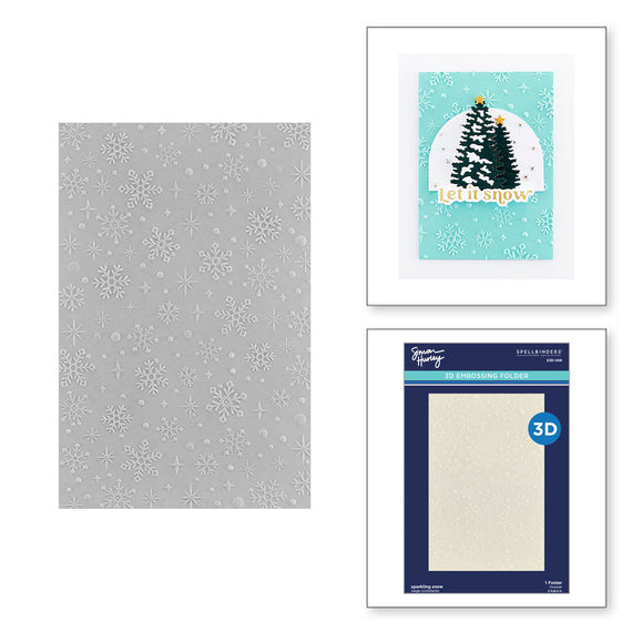 Sparkling Snow 3D Embossing Folder by Simon Hurley