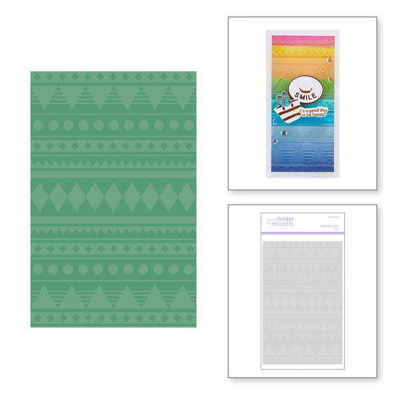 Geometric Stripes - Embossing Folder of the Month