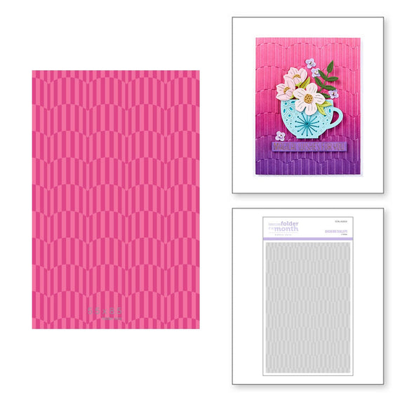 Checkered Scallops - Embossing Folder of the Month