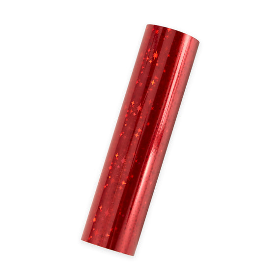 Glimmer Hot Foil Roll - Crimson Stars