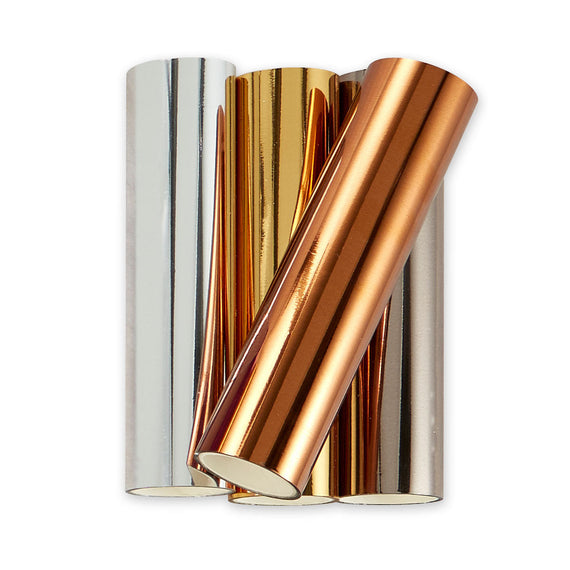 Glimmer Hot Foil 4 Rolls - Essential Metallics Variety Pack