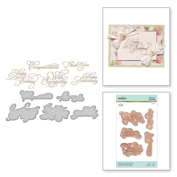 Elegant Occasion Sentiments Glorious Glimmer Hot Foil Classic Plates by Becca Feeken