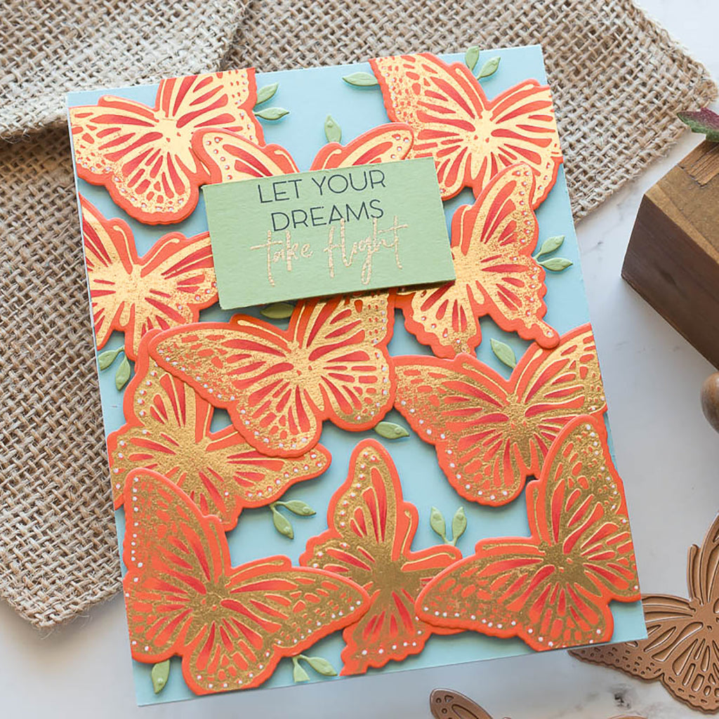 Glimmering Butterflies Glimmer Hot Foil Plate & Die Set (GLP-141) Project Example 1