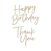Thank You & Happy Birthday Glimmer Hot Foil Plate Set from the Stylish Script Collection (GLP-190) Colorization
