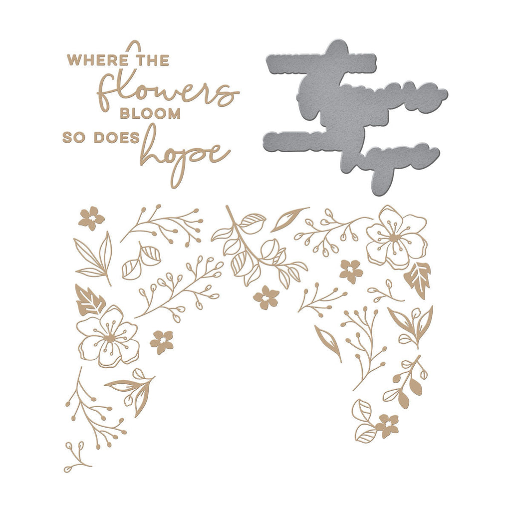 Blooming Floral Background Glimmer Hot Foil Plate & Die Set from Yana's Blooming Birthday Collection (GLP-252) Colorization