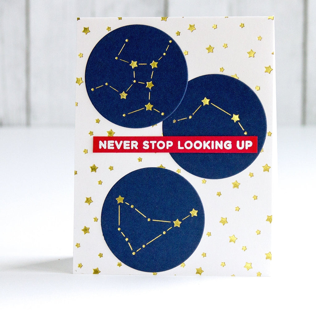 Celestial Star Background Glimmer Hot Foil Plate from Celestial Zodiacs Collection (GLP-275) Product Example 2