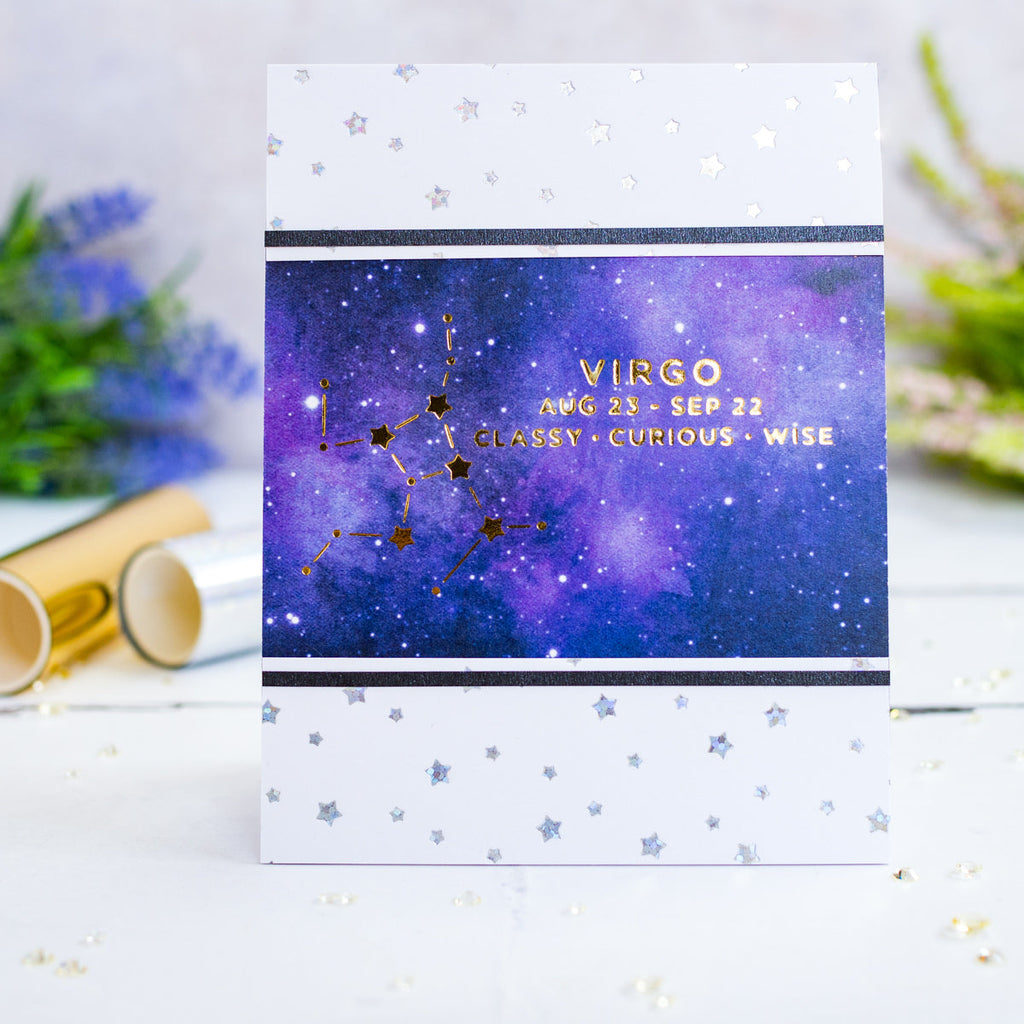 Celestial Star Background Glimmer Hot Foil Plate from Celestial Zodiacs Collection (GLP-275) Product Example 4