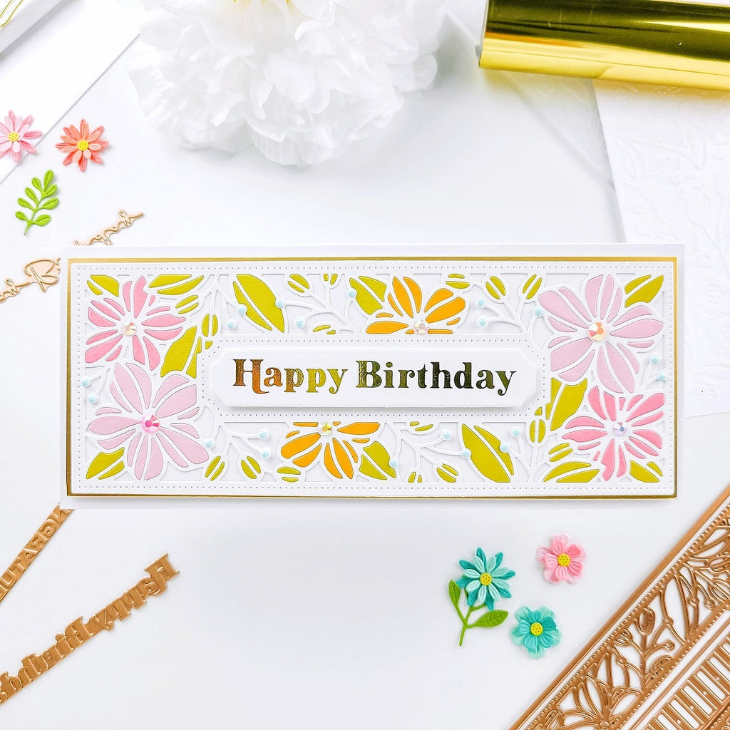Essential Glimmer Sentiments Glimmer Hot Foil Plate from the Slimline Collection (GLP-278) Project Example 1