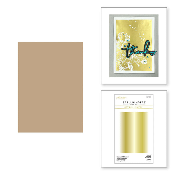 Solid Rectangle Essential Glimmer Hot Foil Plate – Spellbinders UK
