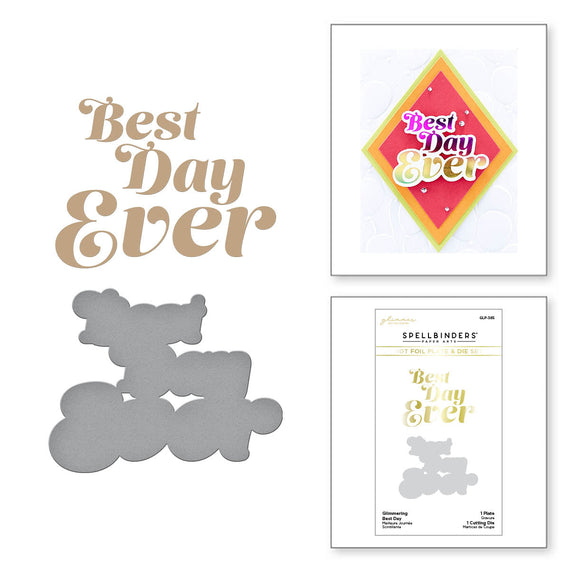 Glimmering Best Day Hot Foil Plate & Die Set