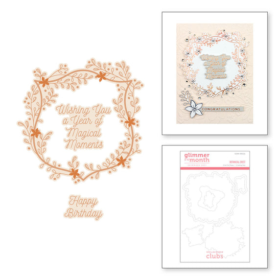 Botanical Crests - Glimmer Hot Foil Kit of the Month (Plates Only)