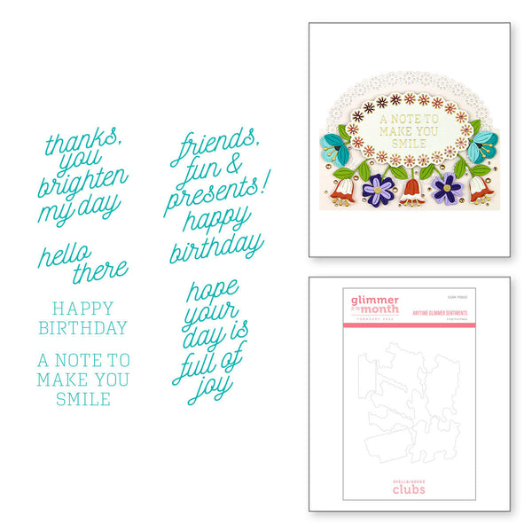 Anytime Glimmer Sentiments - Glimmer Hot Foil Kit of the Month (GOM-FEB22) combo prouct image.