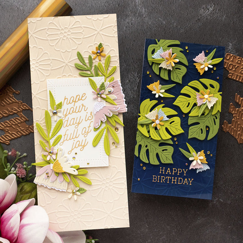 Anytime Glimmer Sentiments - Glimmer Hot Foil Kit of the Month (GOM-FEB22) slimline example project group. 