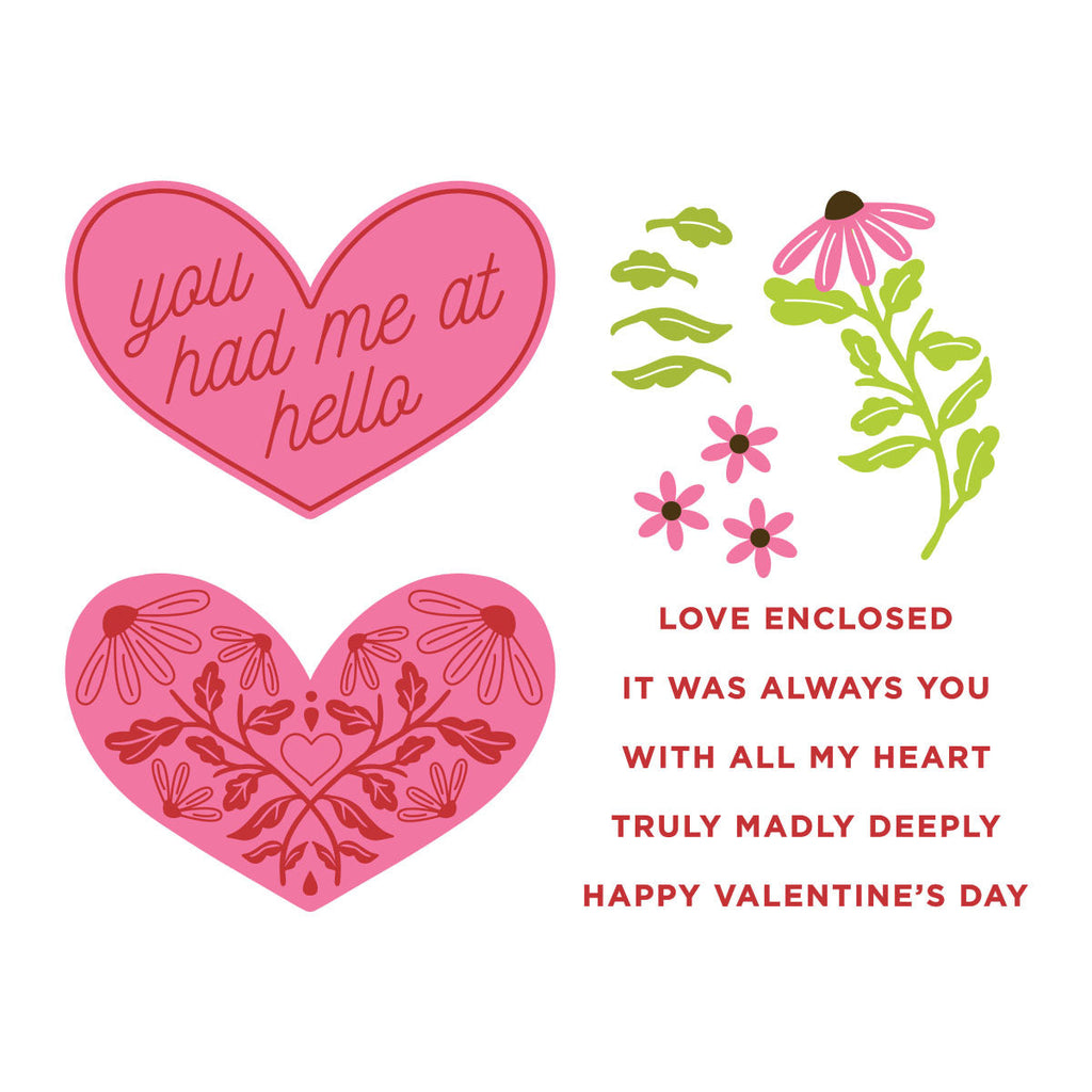 Love Enclosed - Glimmer Hot Foil Kit of the Month (Plates Only) (GOM-JAN22) colorization. 