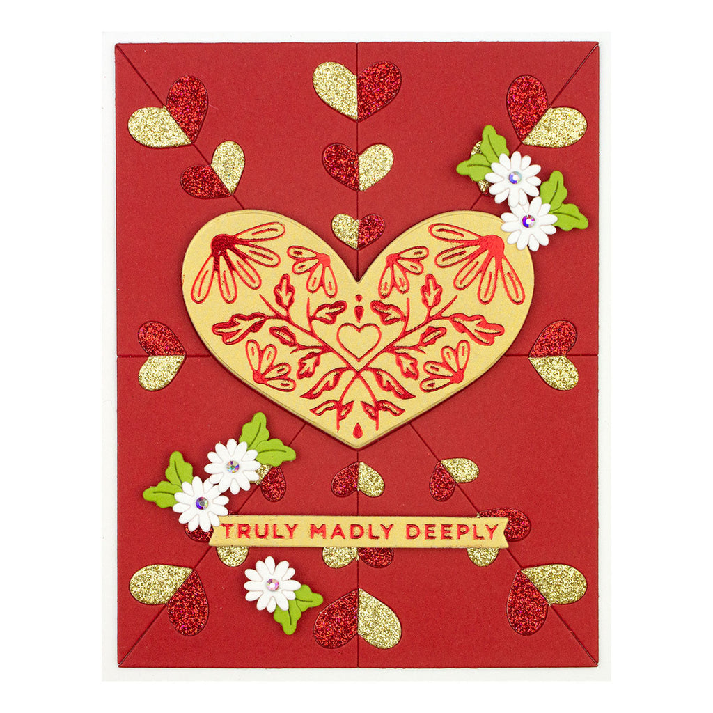 Love Enclosed - Glimmer Hot Foil Kit of the Month (Plates Only) (GOM-JAN22) white clipped project. 