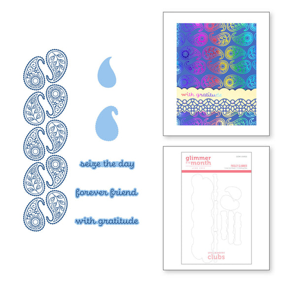 Paisley Glimmer - Glimmer Hot Foil Kit of the Month (Plates Only)
