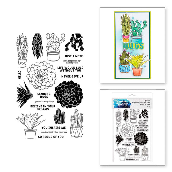 Ranger Succulents Clear Stamps by Simon Hurley create.