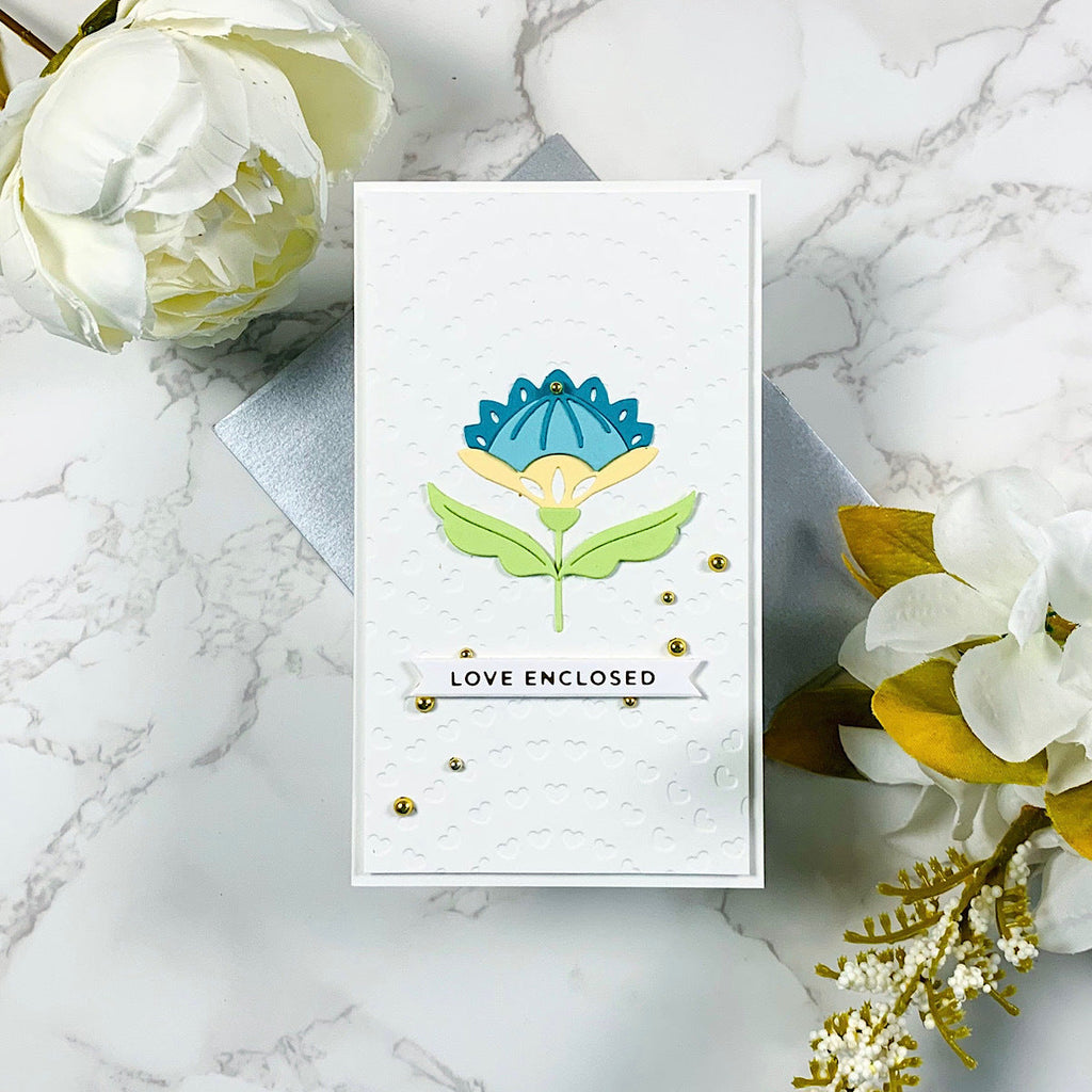 A Pocket Full of Love - Large Die of the Month (DOML-JAN22) project by Ilina Crouse.