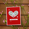 One Love, One Heart - Clear Stamp of the Month (CSOM-JAN22) red project by Jackie Pasko.